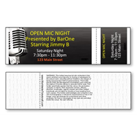 DIY Concert Tickets - General Admission - Horizontal