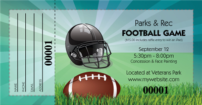 Football Raffle Tickets