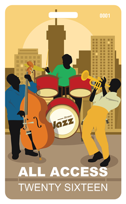 Jazz Band Plastic Badge