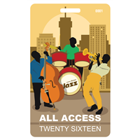Jazz Band Plastic Badge