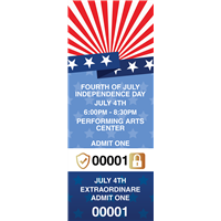 Fourth of July Tickets with Security Features