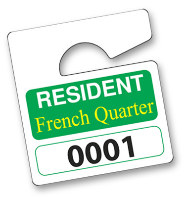 Mini Parking Permit Hang Tag