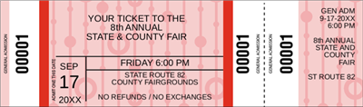 DIY General Admission Fair Ticket