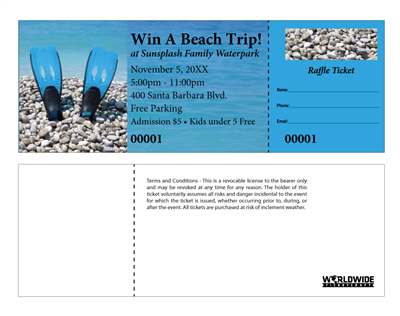Beach Raffle Tickets