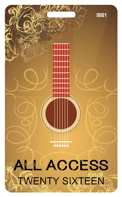 Country Music Festival Plastic Badge