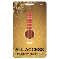 Country Music Festival Plastic Badge