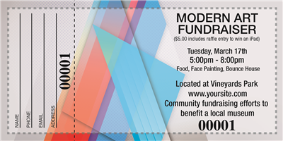 Modern Art Raffle Tickets