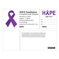 Purple Ribbon Raffle Tickets