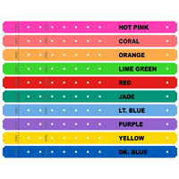HardyBands® Plastic Stock Wristbands with Snaps