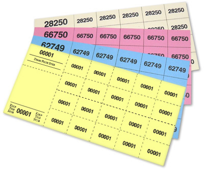 Chinese Raffle Tickets - 20 Tickets Per Sheet