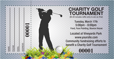 Charity Golf Raffle Tickets