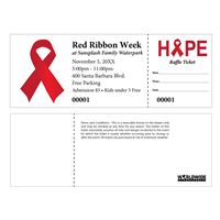 Red Ribbon Raffle Tickets