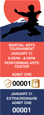 MMA Tickets with Security Features