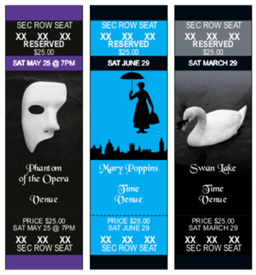DIY Reserved Seating Stage Show Tickets