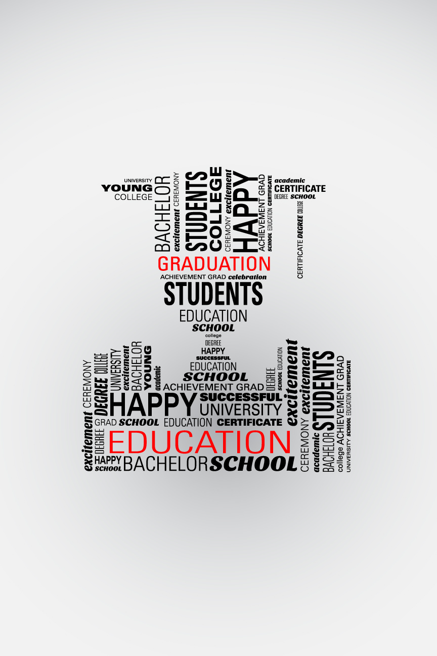 Graduate word cloud poster