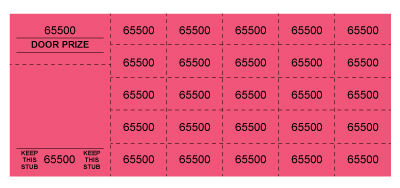 Red Chinese Auction Raffle Tickets